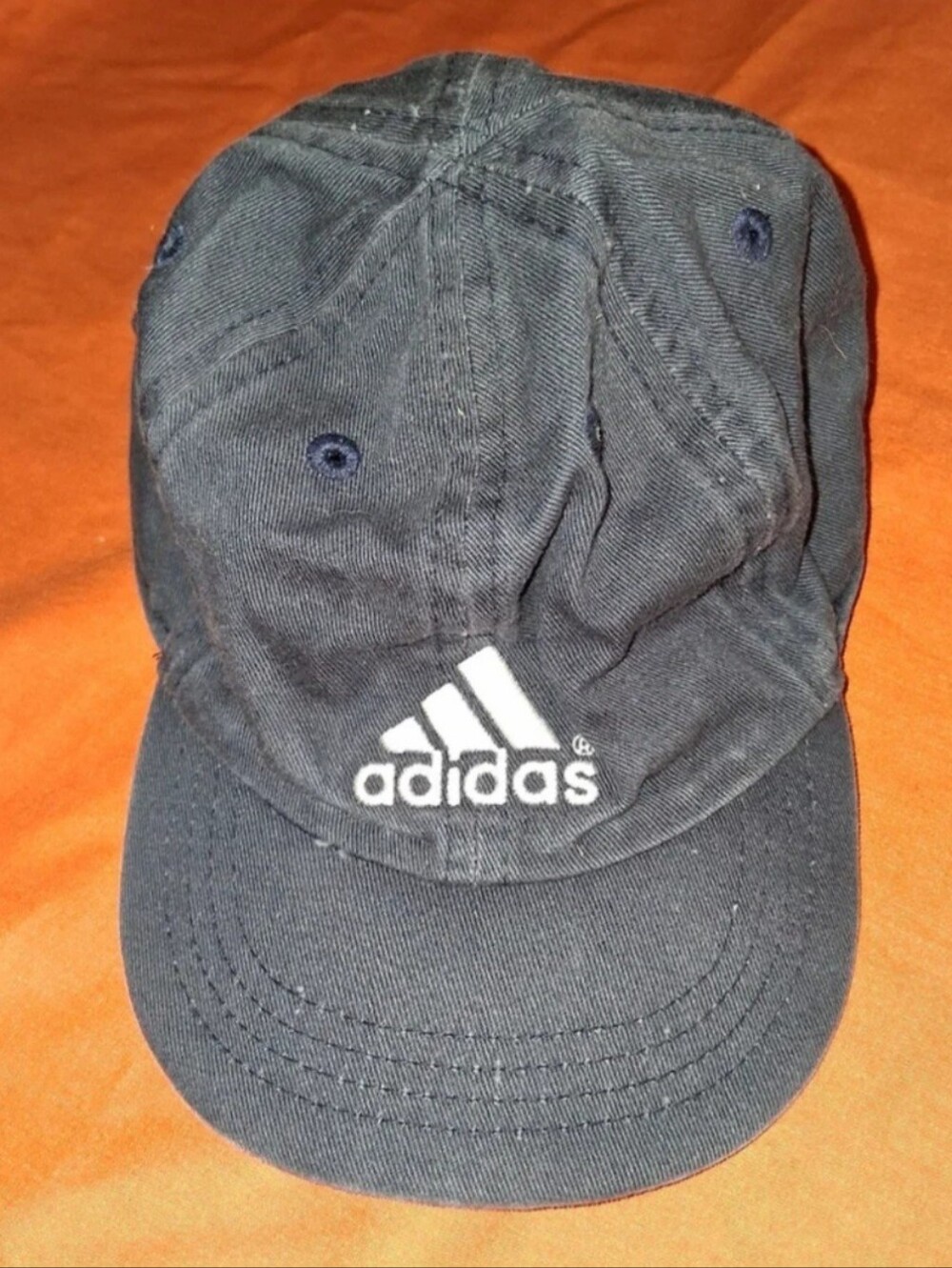 adidas Kids Black Cap with White Logo